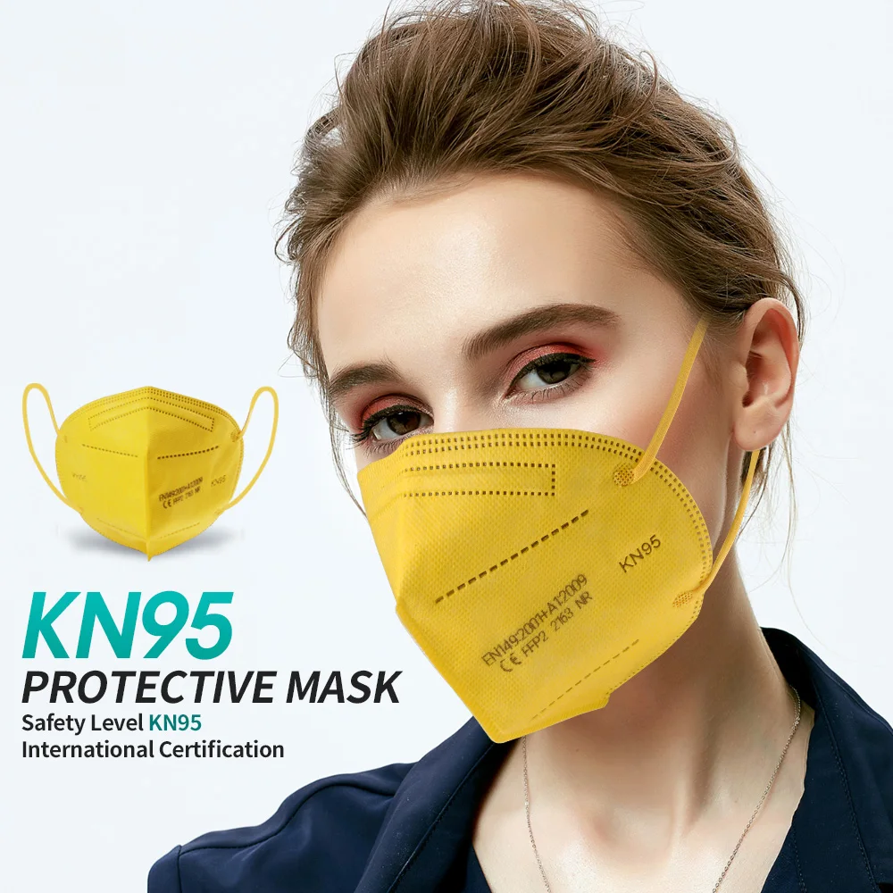 CE KN95 Tvár, Masky, Pleťové Masky 5 Vrstiev Ochranný Filter Proti Prachu FFp2 Úst mascarillas Ružová Prachotesný Bezpečnosti maseczka ochron