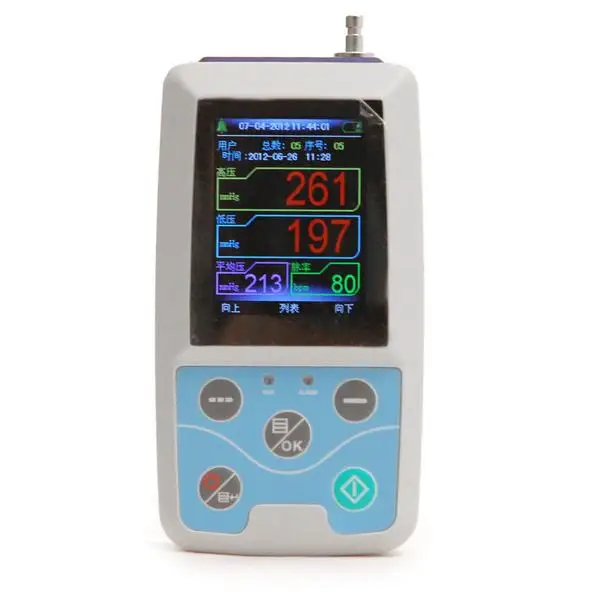 CE&FDA NIBP Monitor 24 HODÍN Ambulantný BP Holter Monitor ABPM50+SOFTWARE + 6 Veľkosť Manžety