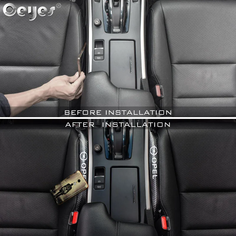 Ceyes 2 ks Auto Styling Príslušenstvo Seat Podložky Medzery Výplne Nepresakuje Pásy Interiéru Nálepka Pre Opel Astra H G J Insígnie Mokka C