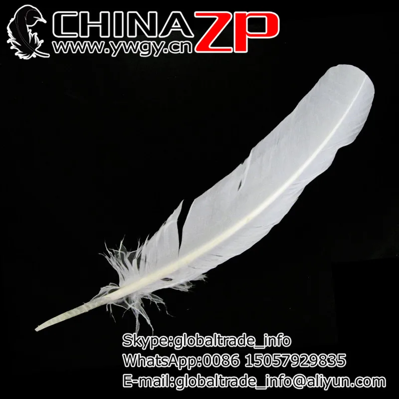 CHINAZP Factory www.ywgy.cn 500pcs/veľa 30~35 cm(12~14inch) Dĺžka Hot Predaj Bielené Biela Turecko Kôl Brko Perie