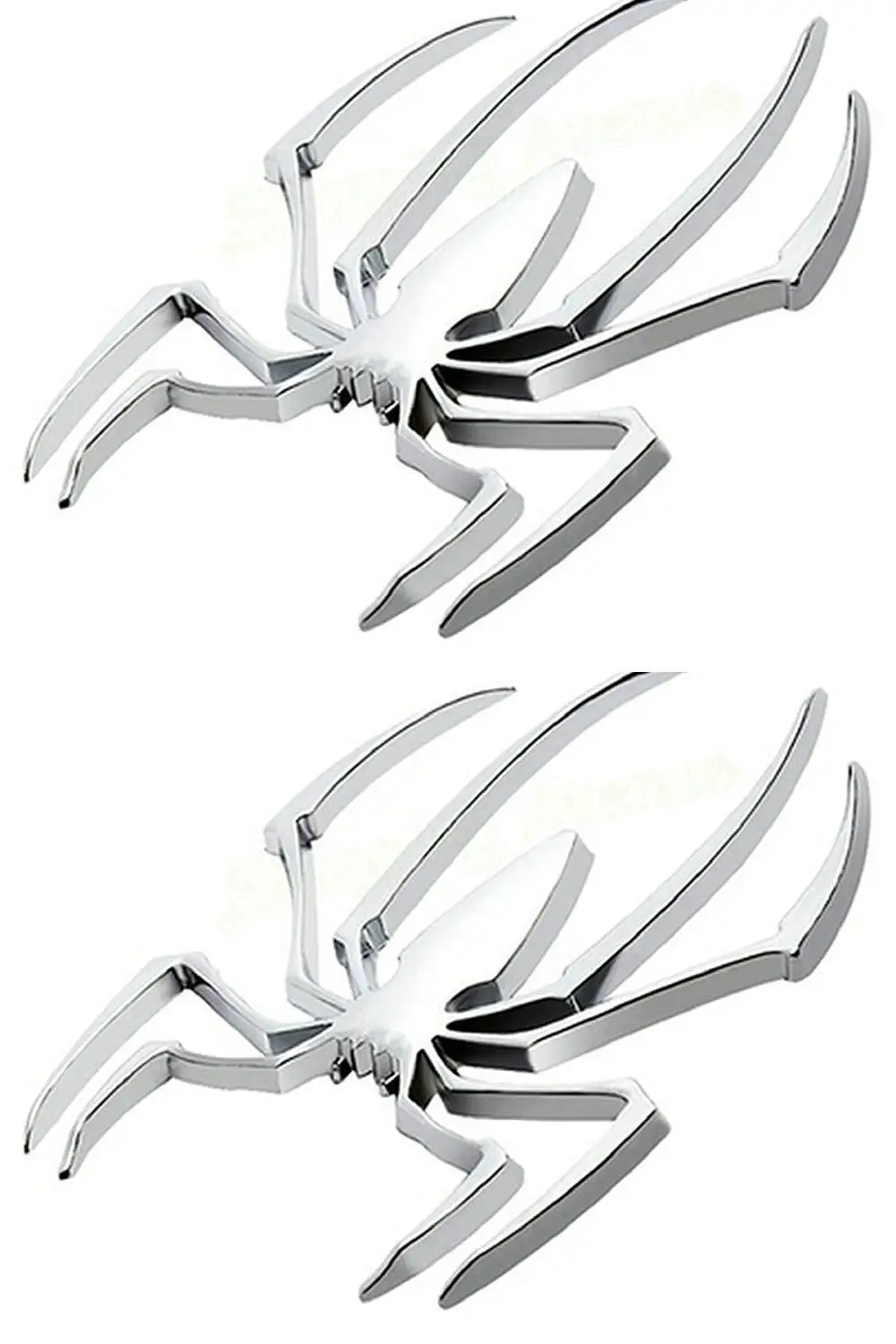 Chuang Qian 1Pair 3D Spider Chrome Emblémy Odznaky z Nehrdzavejúcej Ocele, Nálepky Striebristé Can am Spyder RT ST RS