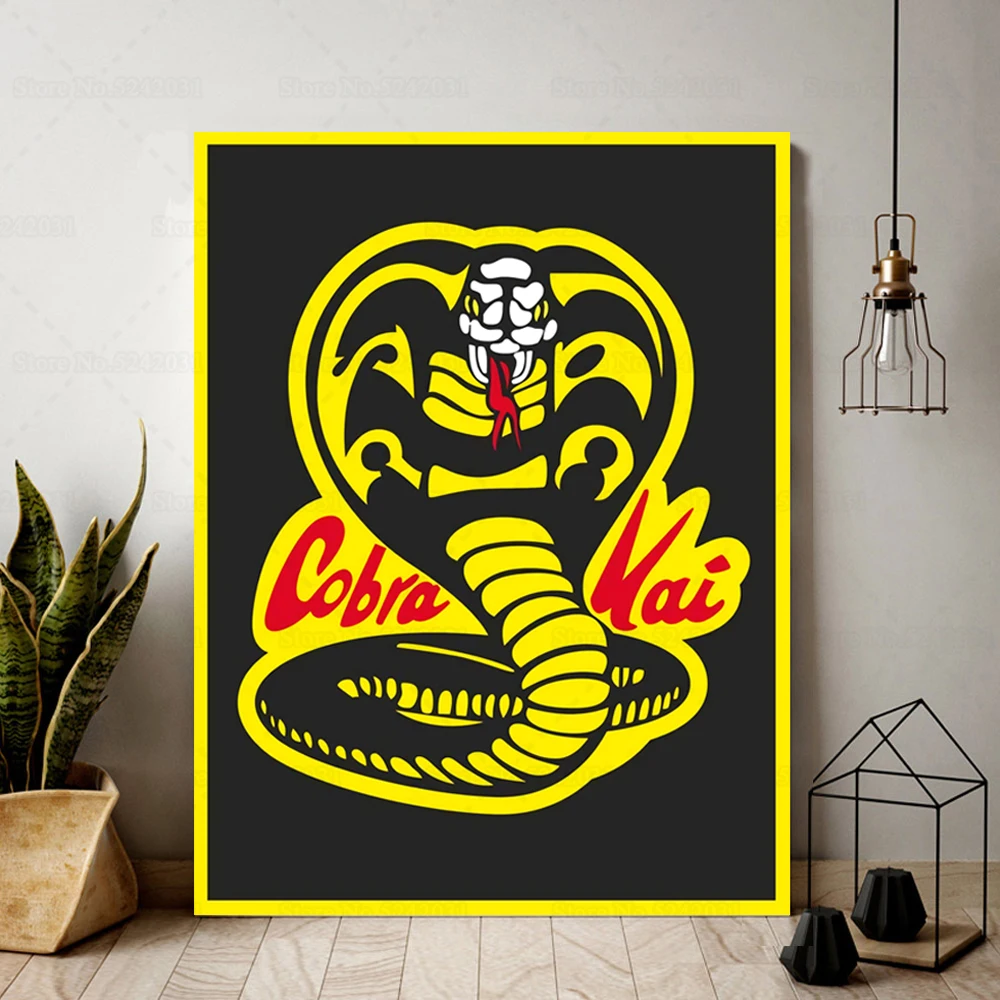 Cobra Kai Plagát Karate Urobiť Hot Televízne Relácie Plátno Maľby V Pohode Wall Art Decor