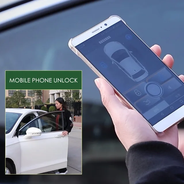 Convenlent Smartphone Alarma Auto Android /IOS Bluetooth Ovládanie Auta Klávesu Na Spustenie Keyless Entry Auta, Motor, Centrálne Zamykanie