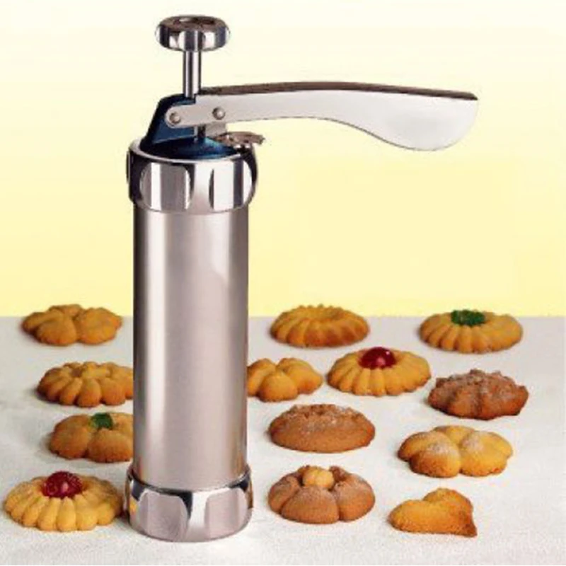 Cookie Stlačte Stroj Biscuit Maker Robiť Tortu Zdobenie Zbraň Kuchyni, Hliníkový Námrazy Sady