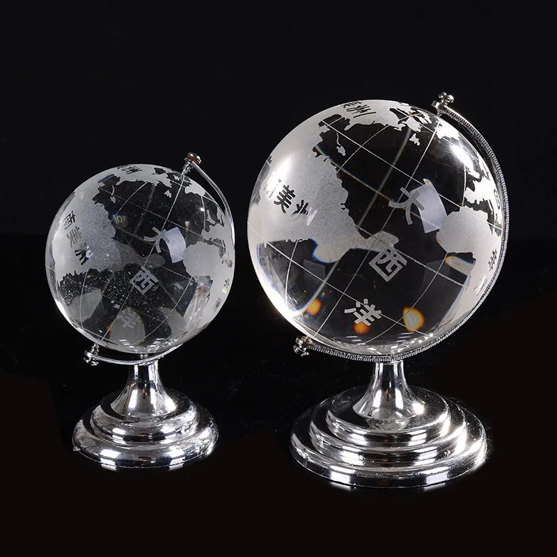 Crystal Ball Svete Model Sochy Sveta Svete Zemi Mapu Geografia Figúrka v Kancelárii Domáce Dekorácie Príslušenstvo pre Obývacia Izba