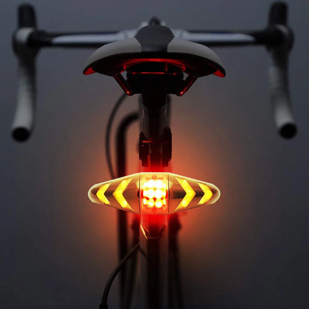 Cyklistické Svetlo USB Nabíjateľné zadné Svetlo Upozornenie na Bicykel Zadné Svetlo Smart Wireless Remote Turn Signálne Svetlá LED Cyklistické Svietidlo
