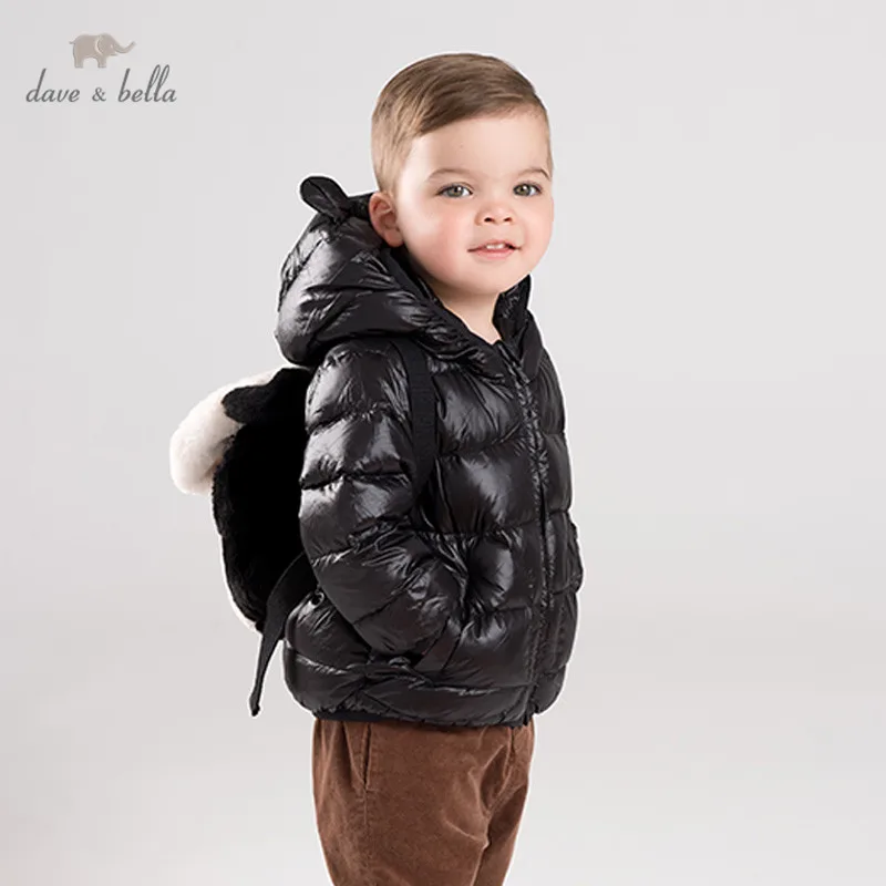 DB11111 dave bella unisex dieťa, chlapec, dievča ultra ľahká páperová bunda deti 90% biele kačacie nadol vrchné oblečenie móda kabát batoh