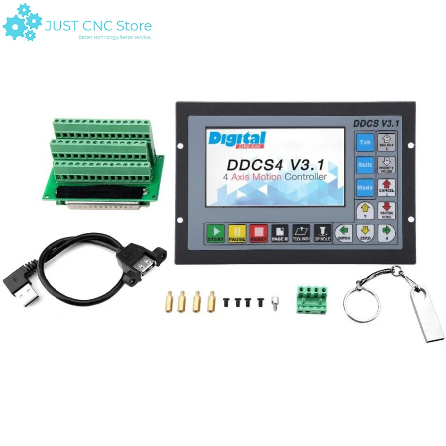 DDCSV3.1 ovládacie koliesko Nahradiť Mach3 USB CNC Radič 3 4 Os 500KHz Kovové prípade Offline kontrola