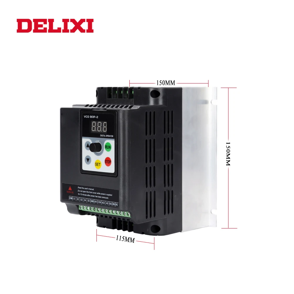 DELIXI frekvenčný menič 220V 380V vstup výstup 0,75 KW 1.5 KW 2.2 kw, 3kw pre motorové jednotky 50 60HZ VFD