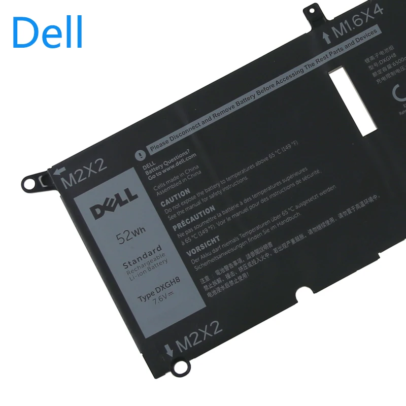 Dell Originálne Nové Náhradné Notebook Batéria Pre DELL XPS13 9370 9380 7390 DXGH8 7.6 V 52Wh