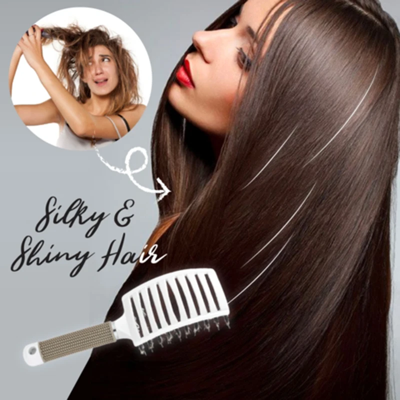 Detangling Nylon Kefkou Detangle Hairbrush Ženy, Vlasy, Pokožku hlavy Masáž Prečesať Kefou @ME88