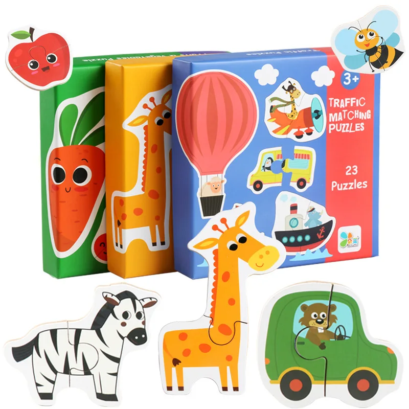Deti Montessori Zodpovedajúce Puzzle Hry Skoré Vzdelávanie Karty Ovocia A Zeleniny Obrazová Skladačka Deti Vzdelávacie Hračky Darček