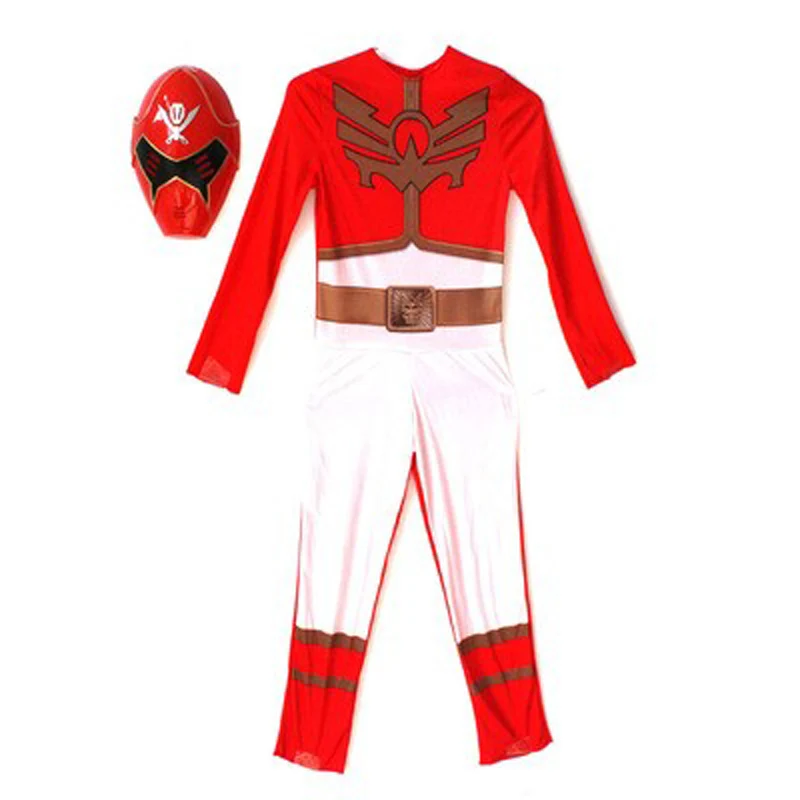 Deti Red White Power Kostým Ranger Kostým, Maska Brade Bojovník Online Kostým Detský Oblečenie