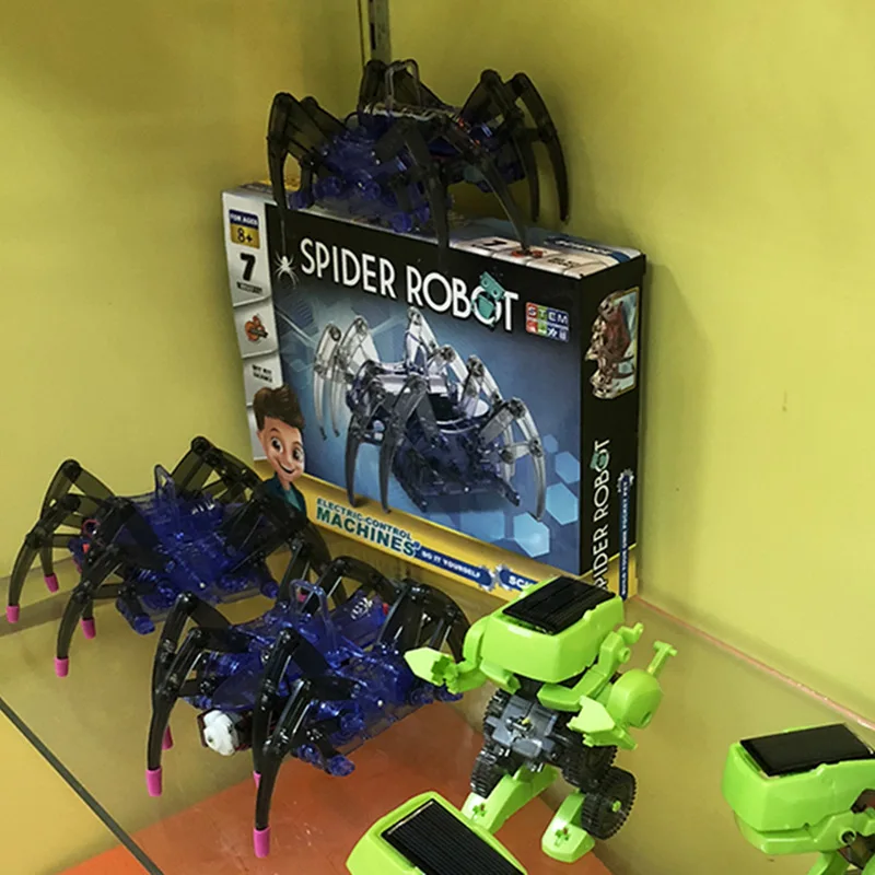 Deti vedeckých DIY zmontované hračky vedy a vzdelávania série elektrický robot spider experimentálna fyzika puzzle