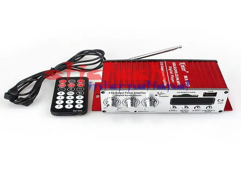 DHL alebo Fedex 5 ks Kinter MA - 120 12V HiFi Zosilňovač Zvuku Podpora, FM, USB, SD Vstup, 2 x 20W Stereo FM SD Kartu Hudba