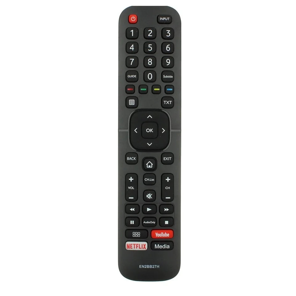 Diaľkové ovládanie Hisense EN2BB27H LCD TV, Netflix Youtube H32A5600 H32B5600 H39A5600 H40B5600 H43A5600 H43A6100 H43B7500 H50B7300
