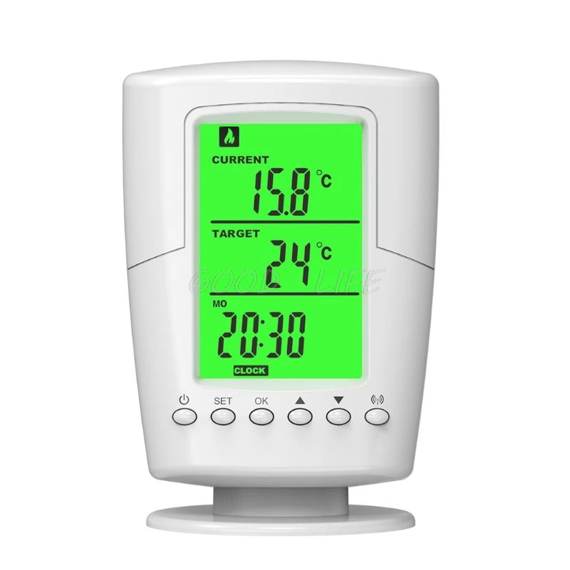 Digitálny Bezdrôtový Wifi Termostat Miestnosti Regulátor Teploty Vykurovacej Chladenie Funkcia s Diaľkovým ovládaním + LCD Podsvietenie