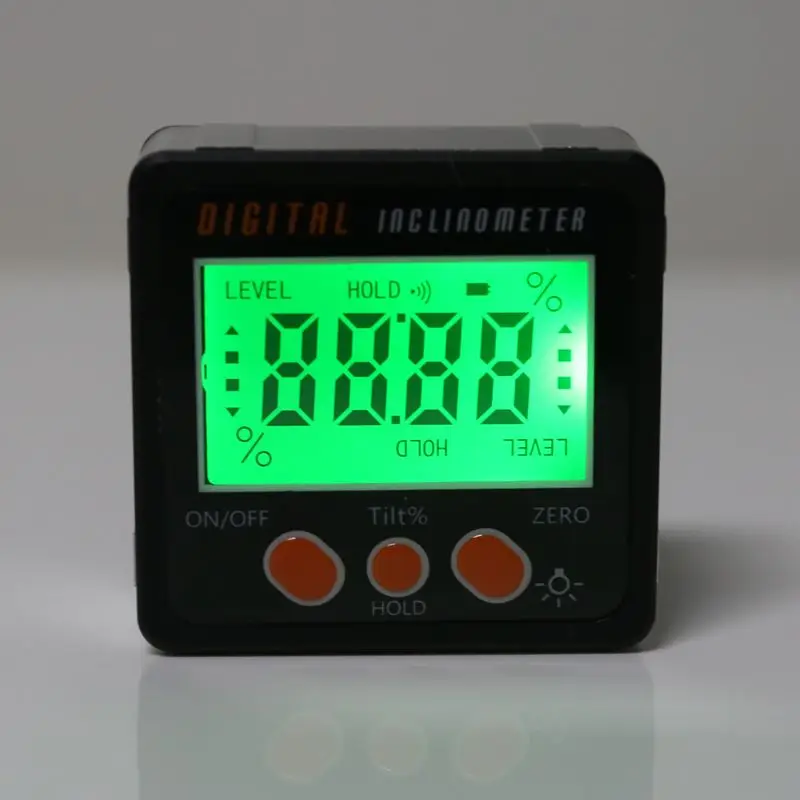 Digitálny Inclinometer Elektronické Uhlomeru Hliníkovej Zliatiny Shell Skosenie Poľa Uhol Rozchod Meter Merací nástroj