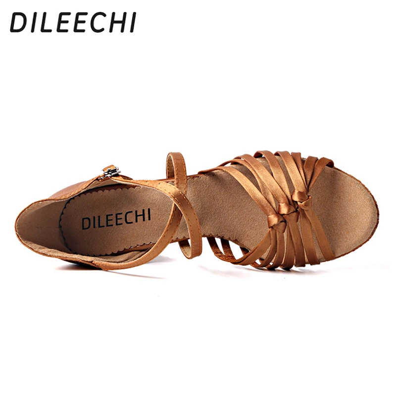 DILEECHI Hot predaj Ženy Profesionálne Tanečné Topánky Sála Tanečné Topánky Dámy latinské Tanečné Topánky podpätky 75MM