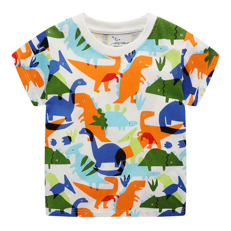 Dinosaurov Chlapci T shirt Deti Letné Oblečenie Cartoon Nové Letné Baby Chlapci Bavlna Top Tees Roztomilý Zvieratá Appliques Deti Oblečenie