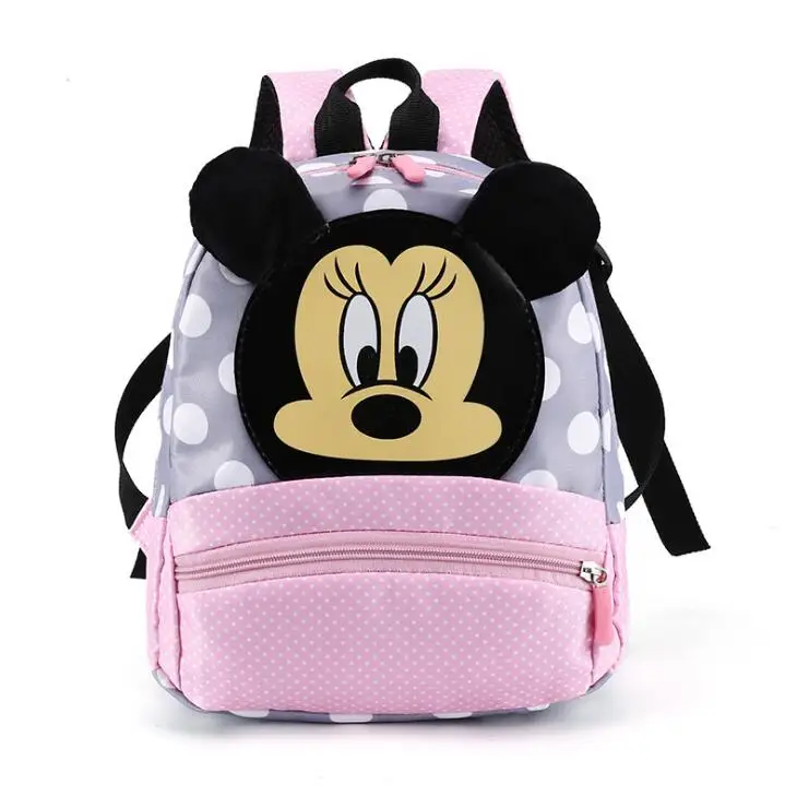 Disney detský Batoh Dievča Minnie Mickey Mouse Cartoon Cestovná Taška Materskej školy Malá Škola Taška Bookbag Plátno Batoh Červená