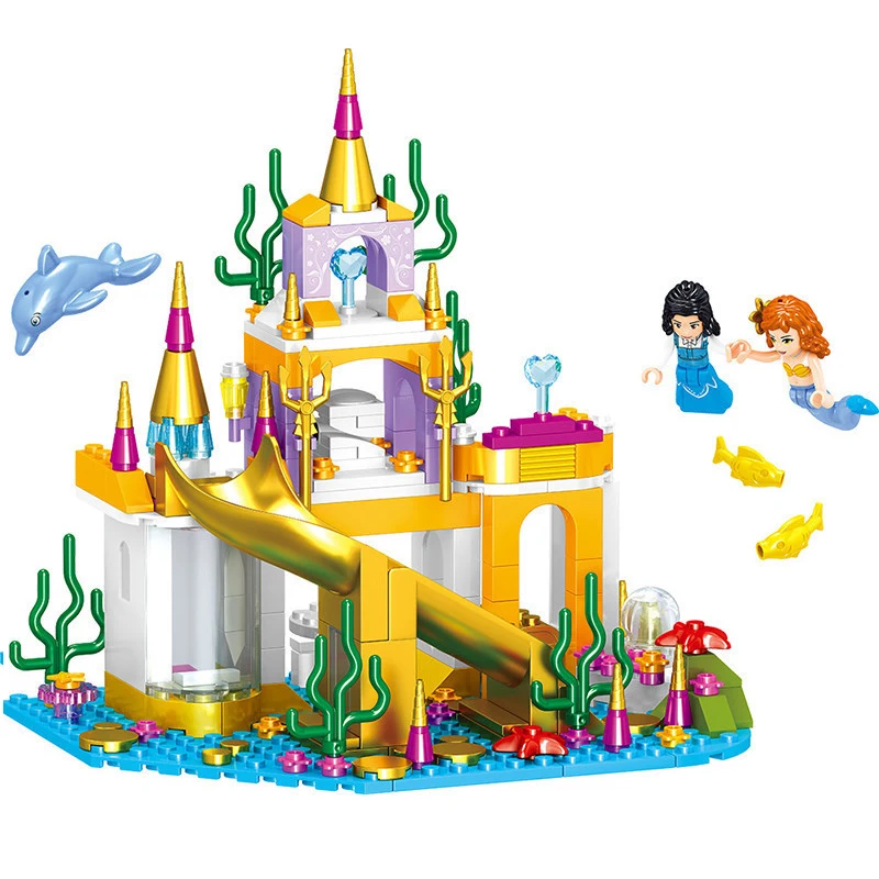 Disney Mrazené Princezná Windsor Castle Priateľ Podmorských Dom Palace Playmobil Morská Víla Údaje Bábika Bloky Hračka Pre Dievča Vianočný Darček