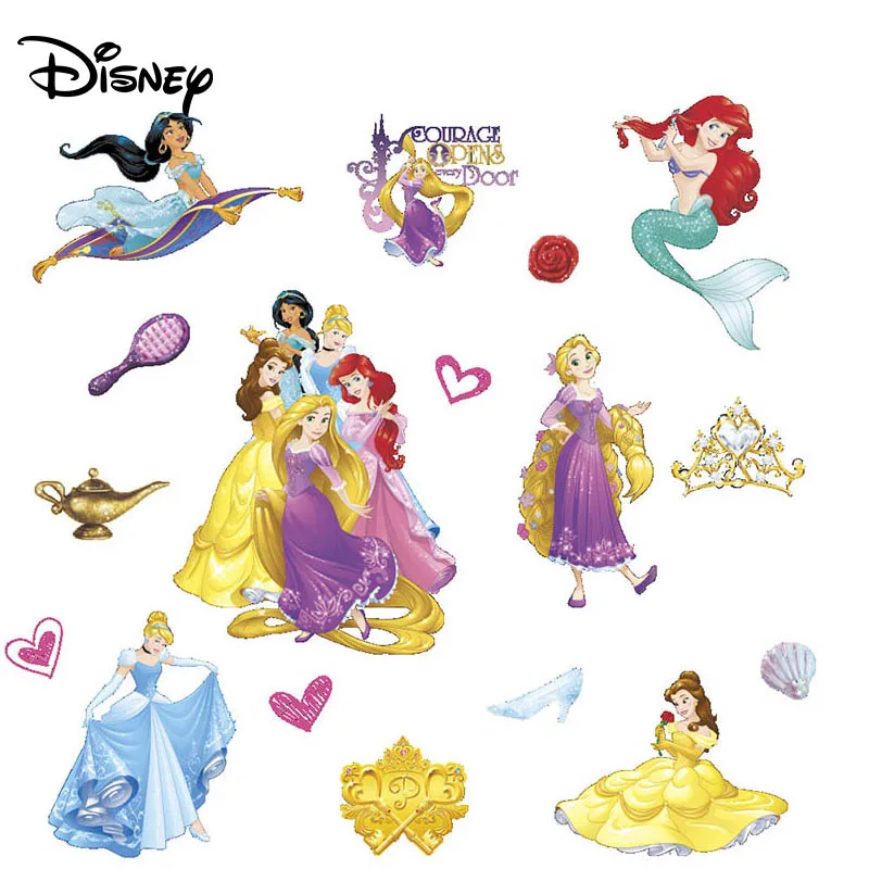 Disney nálepky obývacia izba, spálňa samolepiace Princezná dekoratívne samolepky detskej izby kreslené tapety kindergart