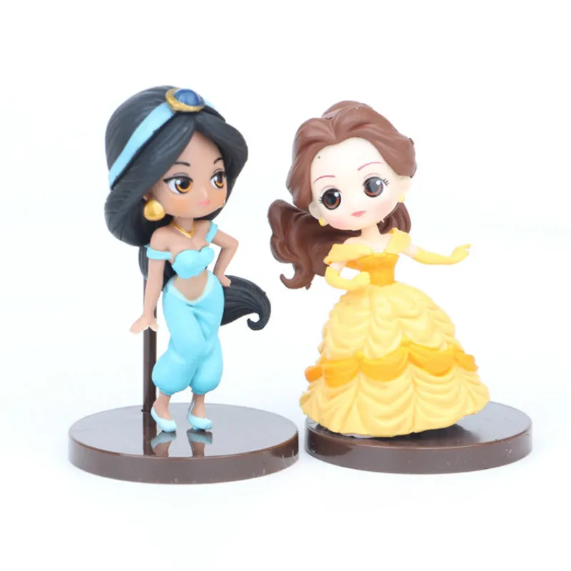 Disney Q Posket Princezná Obrázok Hračky, Bábiky Snow White Rapunzel Jasmine Ariel Popoluška Belle Aurore Zberateľskú Model Bábiky