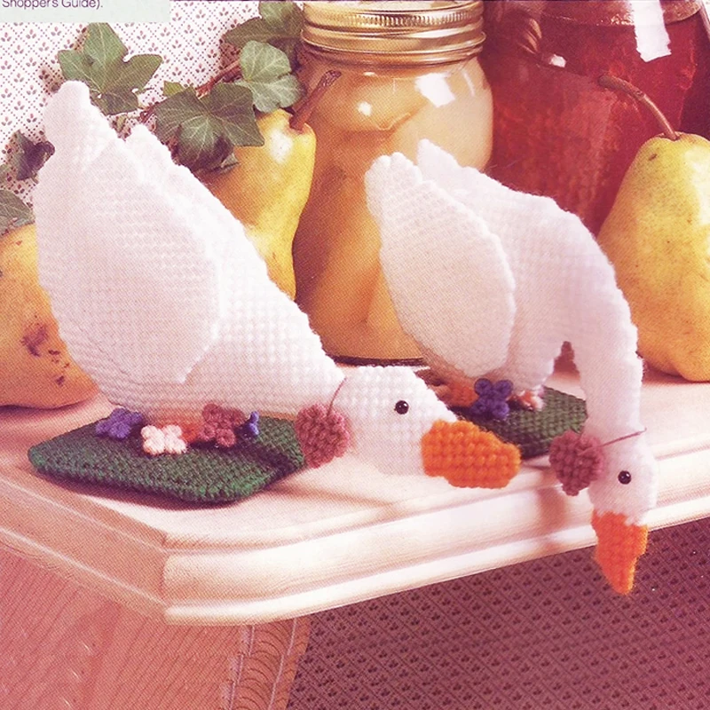 DIY Vyšívanie,bol rez,3D priestorové swan cross stitch , swan
