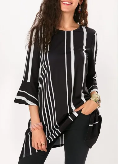 Dlhé Bavlnené dámske Tričká 2020 Nové Letné O-Krku Prekladané Žena Bežné T-Shirt Čierna Bežné Základné Klasické Topy Plus Veľkosť XL