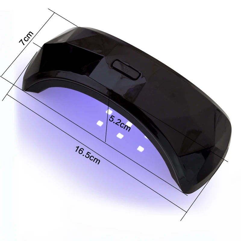 Dmoley 12W Mini Diamond Plátok Tvar Nechtov na Vlasy USB Line Prenosná UV LED Lampa Dvojité Svetlo Pre Vytvrdzovanie UV Gel lak na Nechty Nail Art