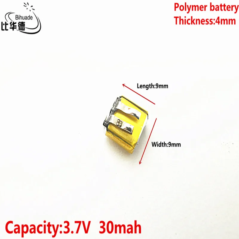 Dobrý Qulity 3,7 V,30mAH,400909 Polymer lithium ion / Li-ion batéria pre HRAČKA,POWER BANKY,GPS,mp3,mp4,mobilný telefón,reproduktor