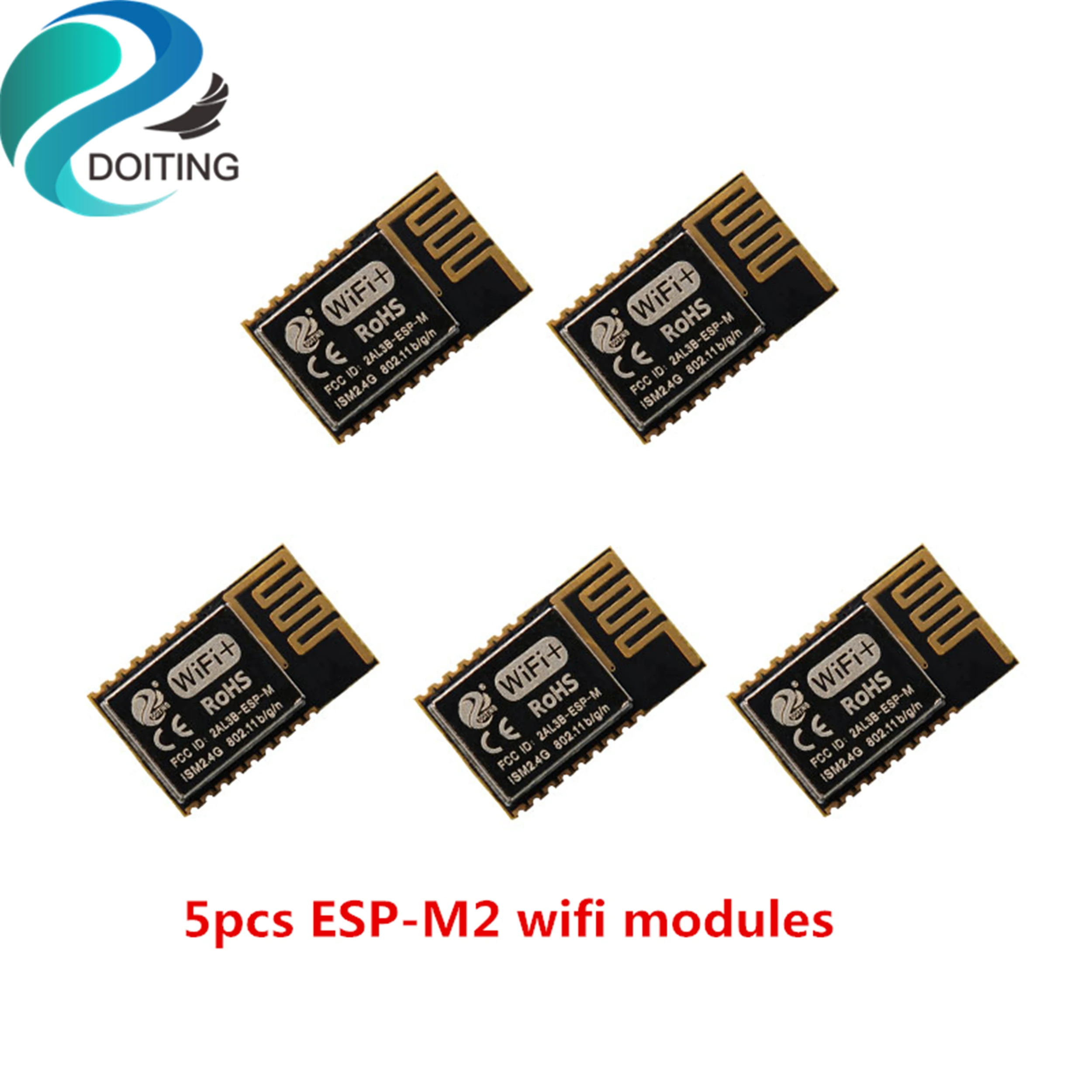 DOITING 5 ks ESP-M2 Bezdrôtový Wifi Modul ESP8285 Skúšobnej Doske Flash Stiahnuť Nástroj Firmware Downloader Kompatibilný S ESP8266