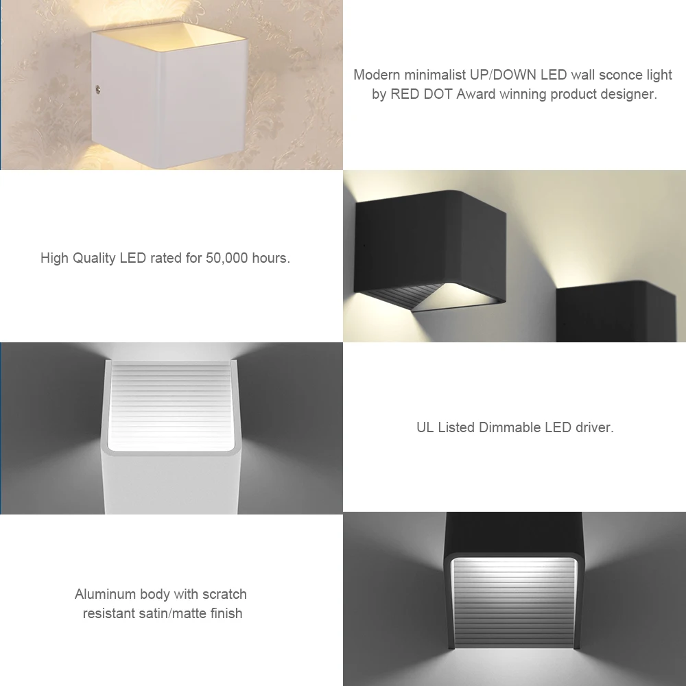 DONWE 3W 7W Moderné Stručný COB LED Nástenné svietidlo Krytý Domáce Dekorácie Povrchovú montáž na Stenu Sconce Lampy, Chodby, Spálňa, Schody