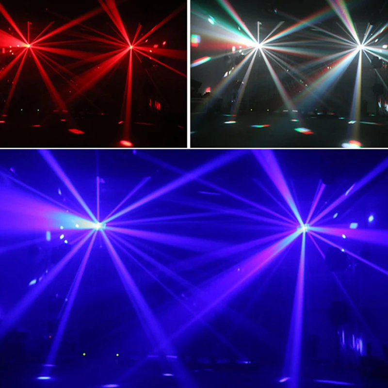 Doprava zadarmo 2 x10w RGBW 4IN1 LED Motýľ Lúč Svetla Vysoký jas efekty fáze, osvetlenie, DJ, Disco party svetlá projektor