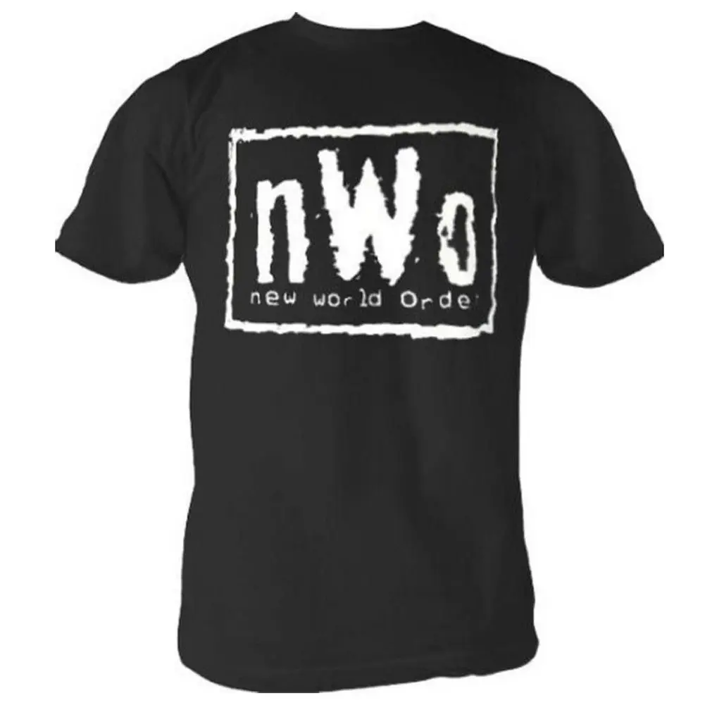 Dospelých Mens nWo New World Order Logo Zápas Čierne Krátke Sleeve T-shirt Tee Pohode Bežné pride t shirt mužov Unisex Móda