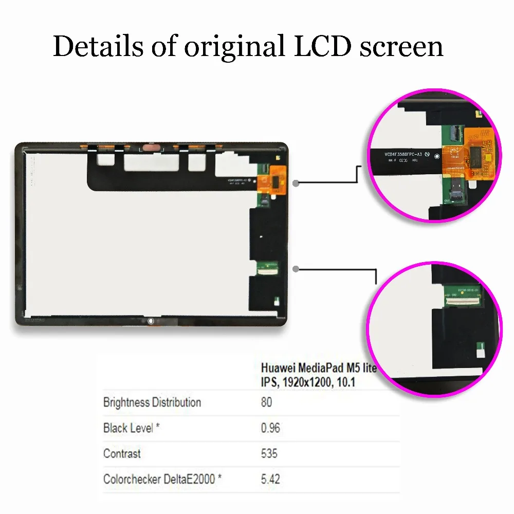 Dotykový Displej Digitalizátorom. S Lcd Displej Montáž Pre Huawei MediaPad M5 Lite LTE 10 BAH2-L09 BAH2-L09C Bach2-L09C Bach2-W19C