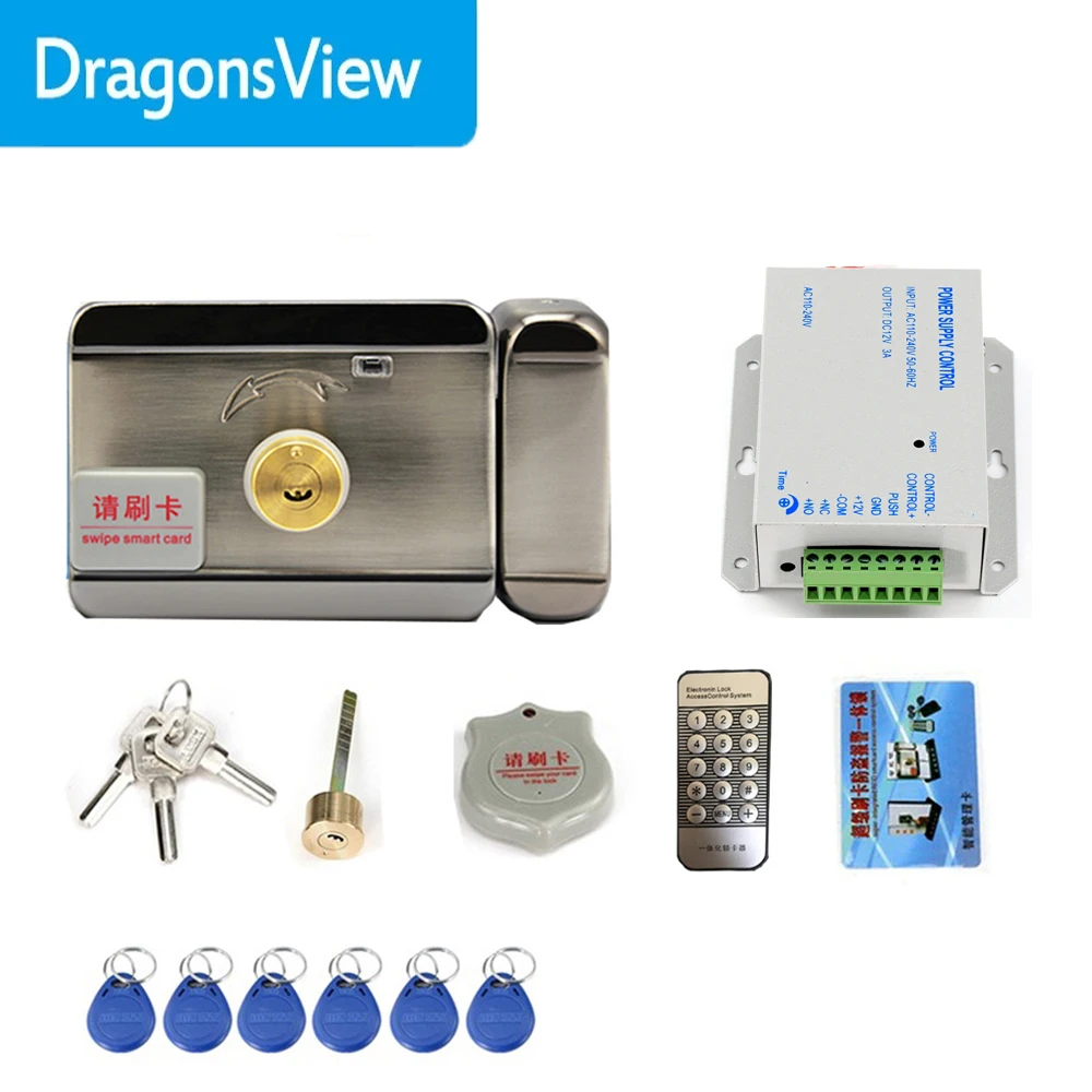 Dragonsview Inteligentný Elektronický zámok So Smart Kartou Dvere, Systém Kontroly Prístupu Pre Video Dvere, Telefón, Intercom