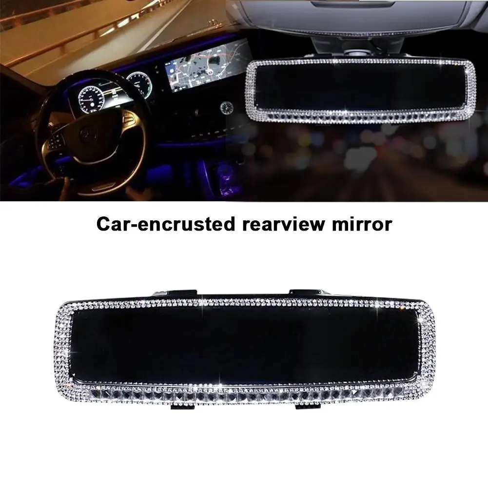 Drahokamu Interiéru Vozidla Spätné Zrkadlo Dekor Kúzlo Crystal Bling Diamond Ornament Spätné Zrkadlo Pokrytie Auto Príslušenstvo