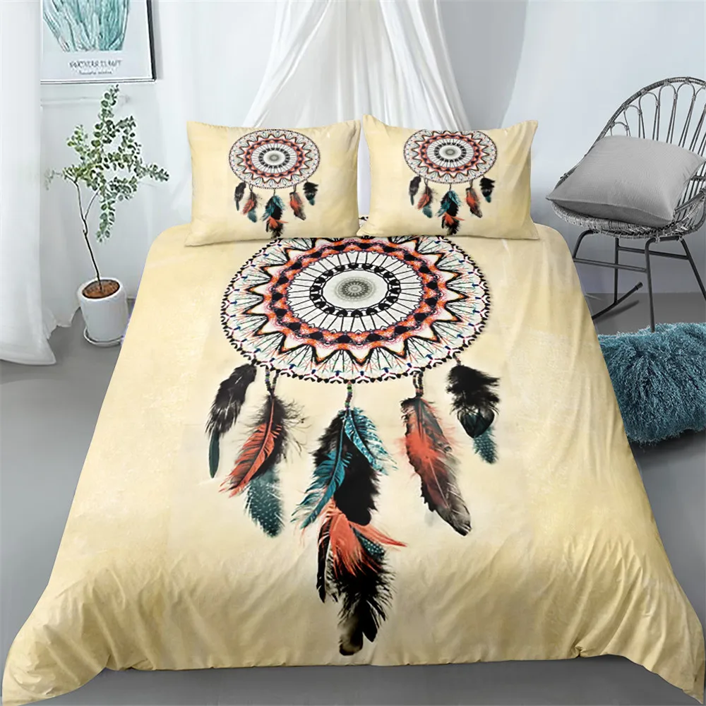Dreamcatcher etnických posteľná bielizeň nastaviť jeden twin dvojité kráľovná kráľ cal king size posteľ bielizeň nastaviť