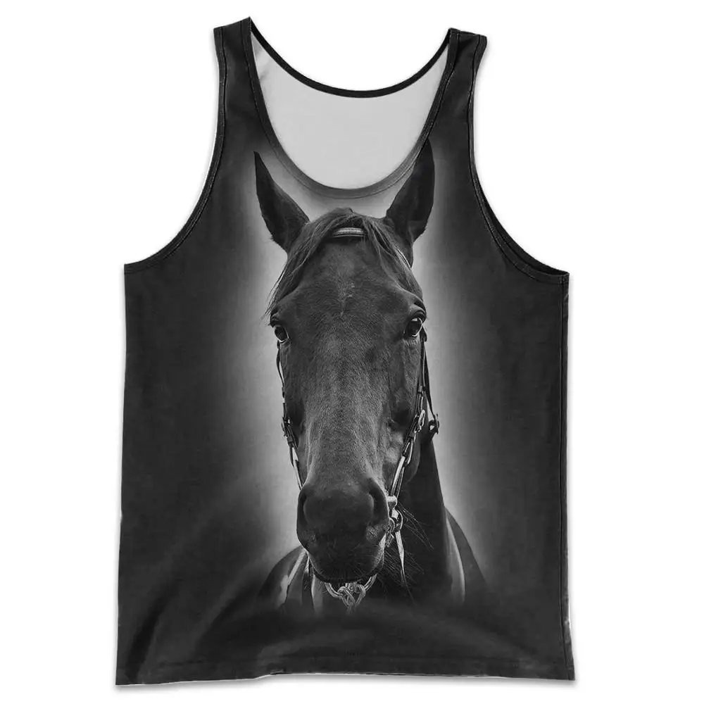 Drop shipping 2019 Nové letné Módne tričko mužov Zvierat kôň 3D Vytlačené t-shirt Harajuku streetwear camiseta masculina