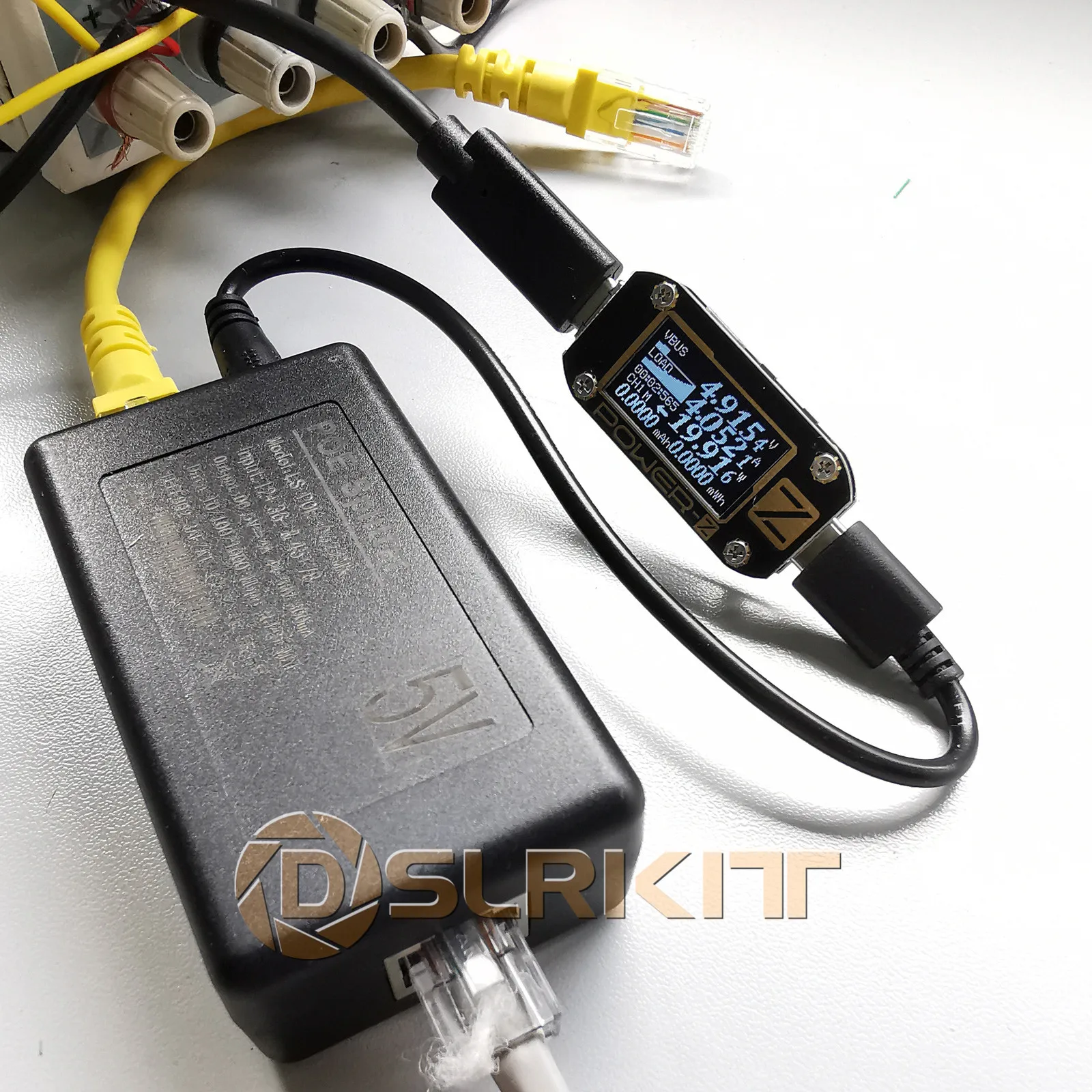 DSLRKIT 5V 3A 4A 20Watt Gigabit Raspberry Pi 4 4B Aktívne PoE Splitter USB TYPU C Ethernet