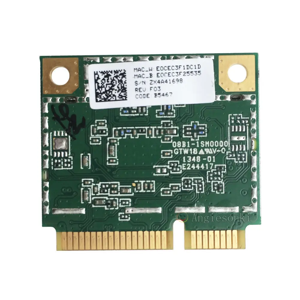 DUAL BAND Atheros AR9462 AR5B22 Mini PCI-E 802.11 N WIFI KARTA WLAN Bluetooth 4.0 2.4 & 5 ghz