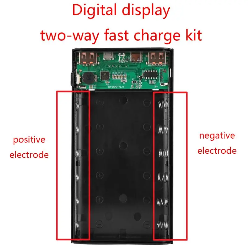 Dual USB QC3.0 6x18650 Batérie DIY Power Bank Box Držiteľ Prípade Rýchlu Nabíjačku