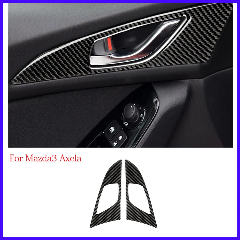 Dvere auta shake handshandle nálepka Pre Mazda3 Axela-2018 upravené uhlíkových vlákien dvere interiérové nálepky, auto nálepky styling