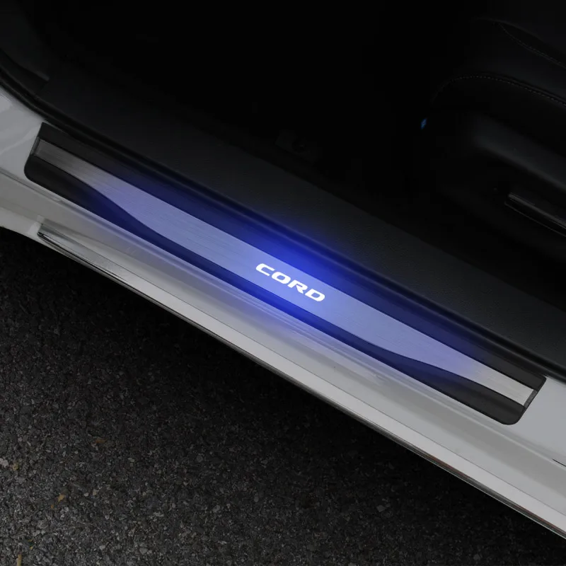 Dvere parapetné panel s LED svetlá vitajte pedál nožného pedálu dvere pásy úprava príslušenstvo Pre Honda Accord 10. 2018 2019 2020
