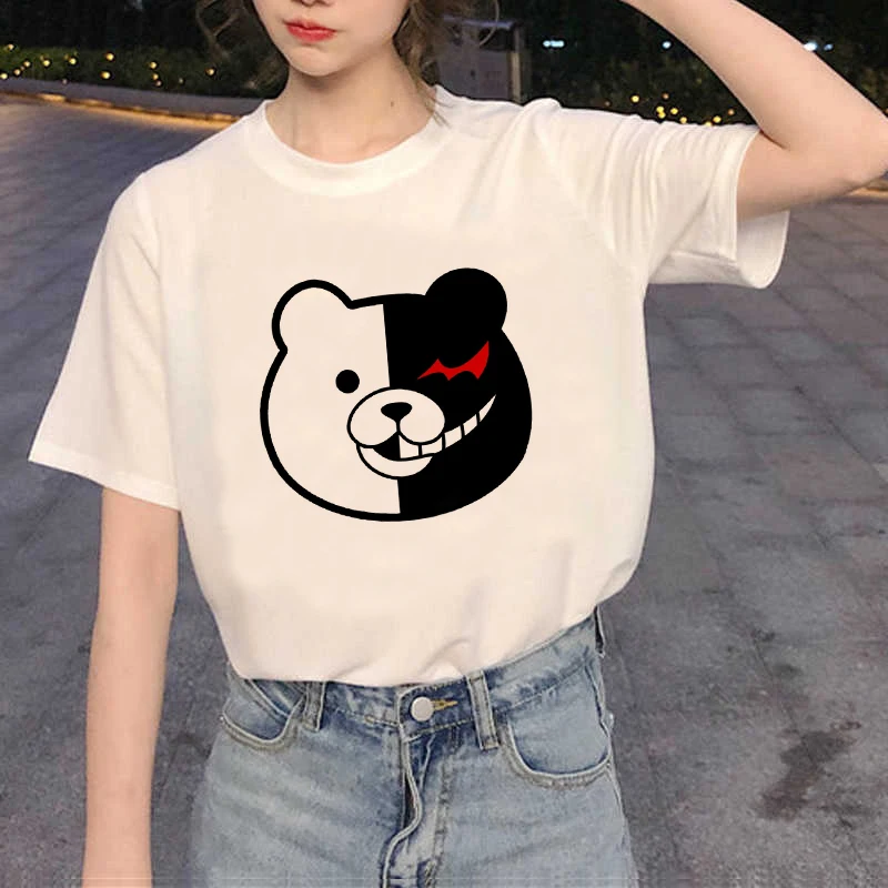 Dámske tričko bežné Druhý Maru Čierny Medveď, Anime Harajuku grafický tlač biele tričko krátky rukáv ženy dámy T-shirt