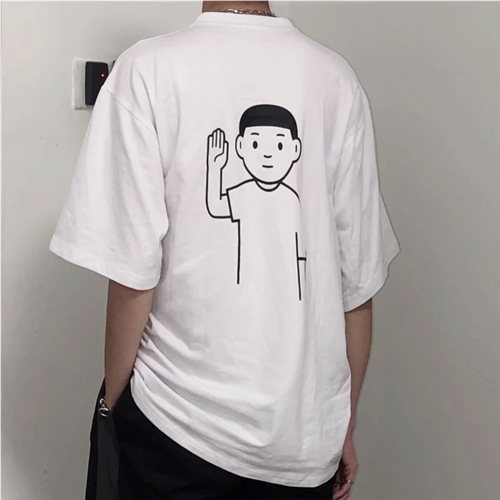 Dámy Krátke rukávy T-shirt pánske Krátke rukávy T-shirt 2020 Letné Voľné Kolo Krku Bežné Ulici Pár Nosiť Biele tričko