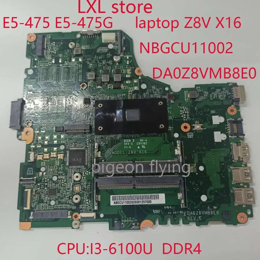 E5-574 doske doske pre Acer E5-574G notebook Z8V X16 DA0Z8VMB8E0 NBGCU11002 i3-6100U DDR4 test OK