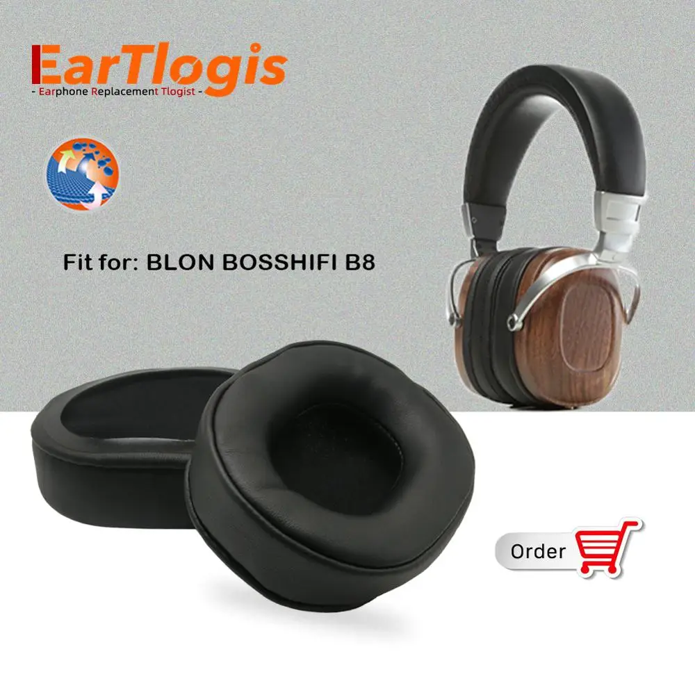 EarTlogis Náhradné Ušné Vankúšiky pre BLON BOSSHIFI B8 B-8 Headset Časti Earmuff Kryt Vankúš Poháre Vankúš